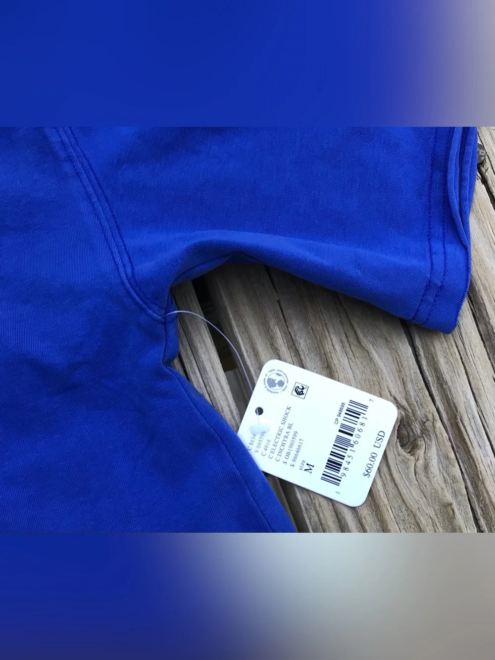 NEW Ladies M FREE PEOPLE Movement Electric Shock Blue Hot Shot Shorts Romper